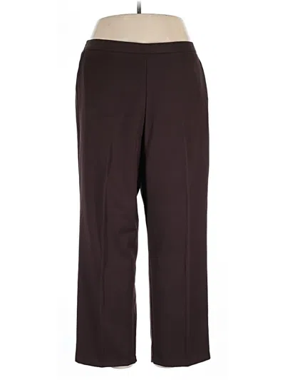 Pre-owned Alfred Dunner Dress Pants In Brown