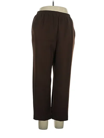 Pre-owned Alfred Dunner Dress Pants In Brown