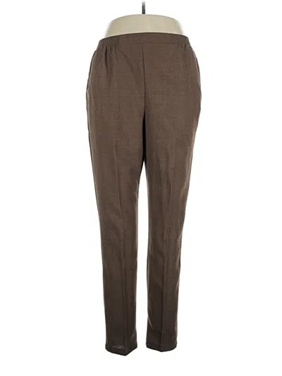 Pre-owned Alfred Dunner Dress Pants In Brown