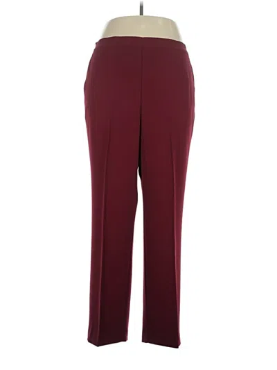 Pre-owned Alfred Dunner Dress Pants In Burgundy
