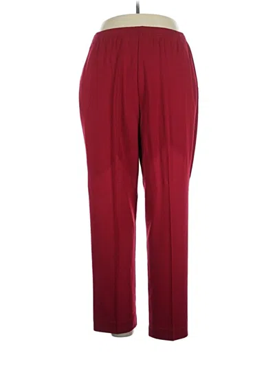 Pre-owned Alfred Dunner Dress Pants In Burgundy