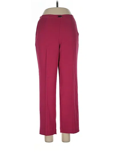 Pre-owned Alfred Dunner Dress Pants In Burgundy