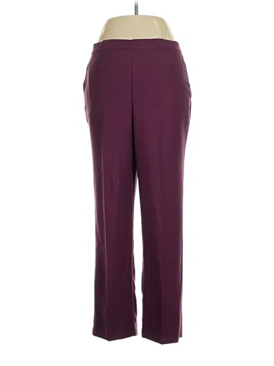 Pre-owned Alfred Dunner Dress Pants In Burgundy