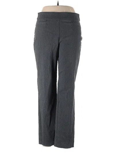 Pre-owned Alfred Dunner Dress Pants In Gray