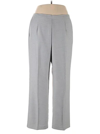 Pre-owned Alfred Dunner Dress Pants In Gray