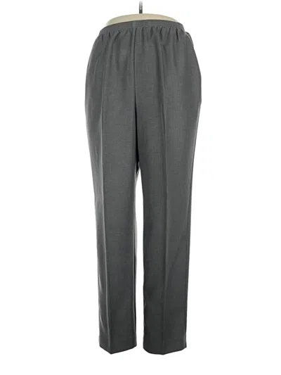 Pre-owned Alfred Dunner Dress Pants In Gray