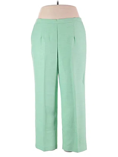 Pre-owned Alfred Dunner Dress Pants In Green