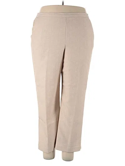 Pre-owned Alfred Dunner Dress Pants In Tan