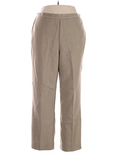 Pre-owned Alfred Dunner Dress Pants In Tan