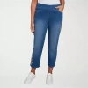 Alfred Dunner El Paso Womens Straight Ankle Pant In Blue