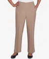 Alfred Dunner Petite Telluride Millennium Faux Fly Front Short Length Pants In Cashew