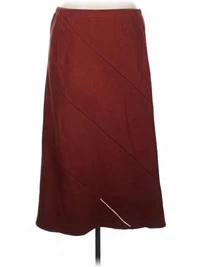 Pre-owned Alfred Dunner Formal Skirt In Burgundy