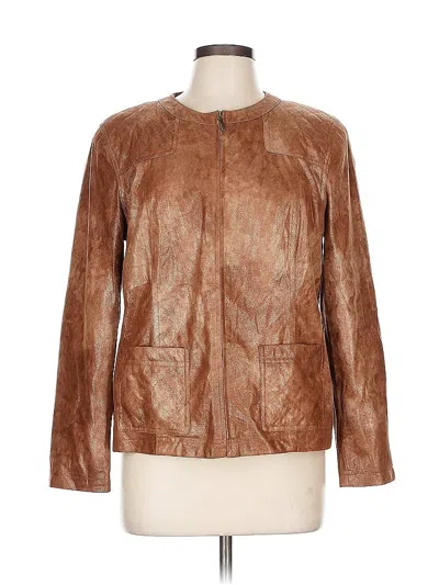 Pre-owned Alfred Dunner Jacket In Brown