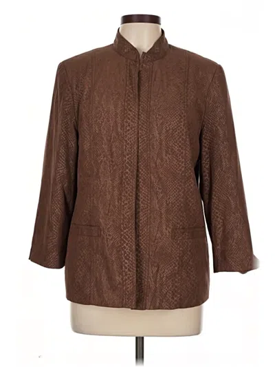Pre-owned Alfred Dunner Jacket In Brown