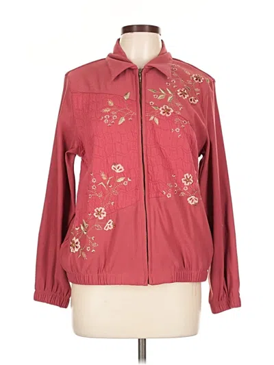 Pre-owned Alfred Dunner Jacket In Burgundy