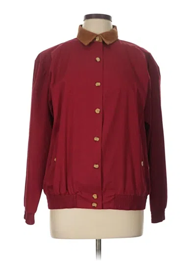 Pre-owned Alfred Dunner Jacket In Burgundy
