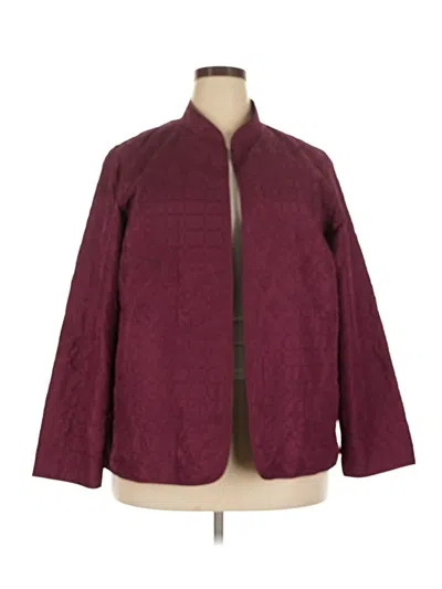Pre-owned Alfred Dunner Jacket In Burgundy