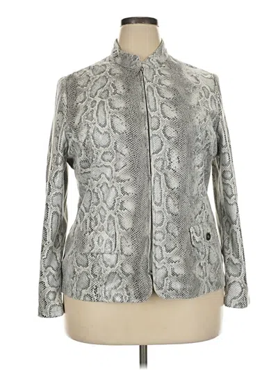 Pre-owned Alfred Dunner Jacket In Gray