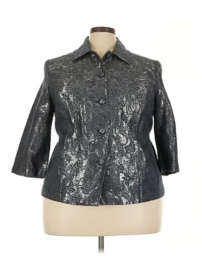Pre-owned Alfred Dunner Jacket In Silver