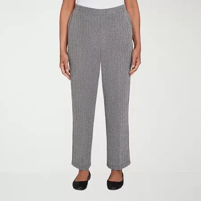 Alfred Dunner Jet Setter Womens Straight Pull-on Pant In Gray