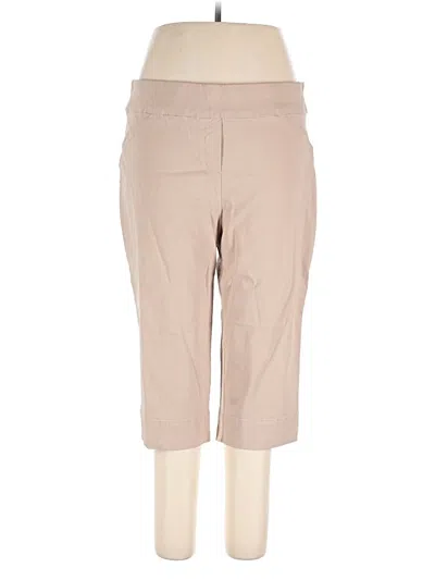 Pre-owned Alfred Dunner Khaki Pant In Brown