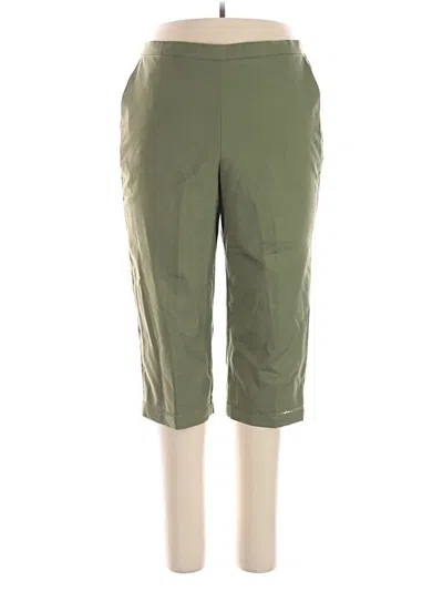Pre-owned Alfred Dunner Khaki Pant In Green