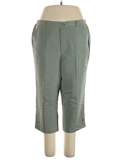 Pre-owned Alfred Dunner Khaki Pant In Green