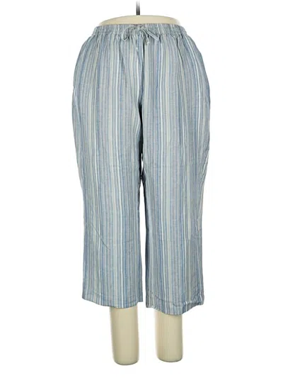 Pre-owned Alfred Dunner Linen Pants In Blue