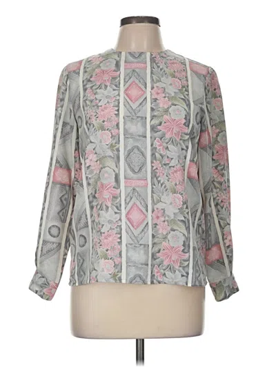 Pre-owned Alfred Dunner Long Sleeve Blouse In Gray