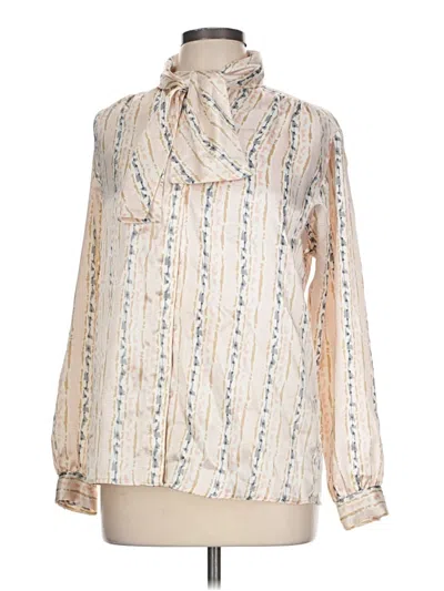Pre-owned Alfred Dunner Long Sleeve Blouse In Ivory