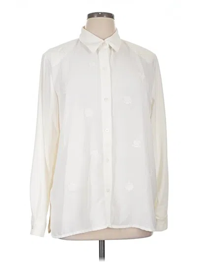 Pre-owned Alfred Dunner Long Sleeve Blouse In Ivory