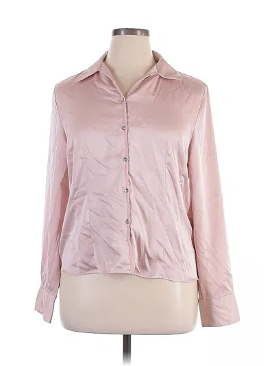 Pre-owned Alfred Dunner Long Sleeve Blouse In Pink