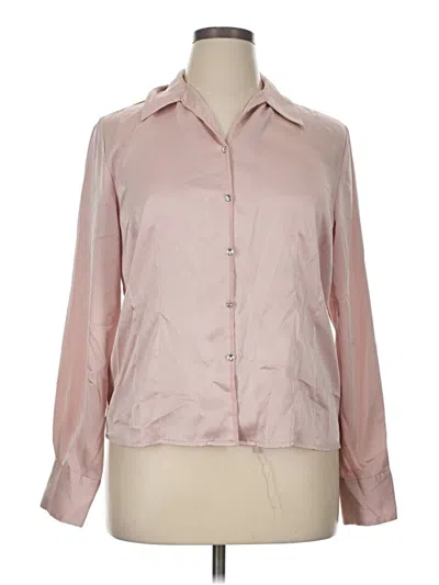 Pre-owned Alfred Dunner Long Sleeve Blouse In Pink