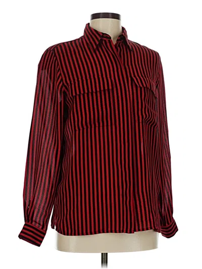 Pre-owned Alfred Dunner Long Sleeve Blouse In Red
