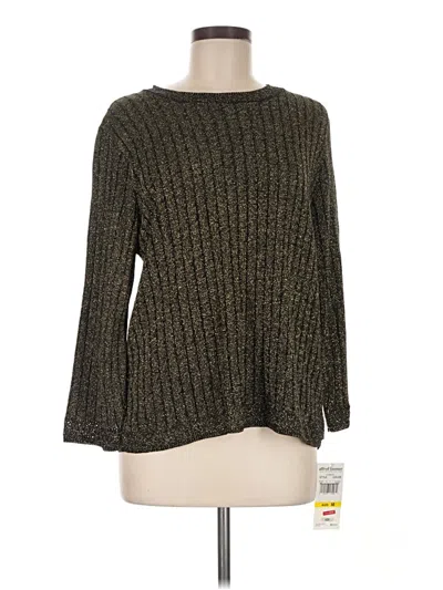 Pre-owned Alfred Dunner Long Sleeve T-shirt In Brown