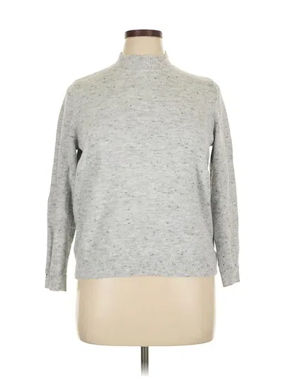 Pre-owned Alfred Dunner Long Sleeve Turtleneck In Gray