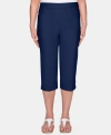 Alfred Dunner Petite Classic Allure Super Stretch Pull-on Clam Digger In Navy
