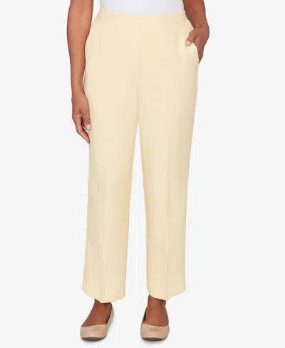 Alfred Dunner Petite Al Fresco Tailored Flat Front Pants In Neutral