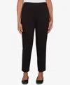 Alfred Dunner Petite Barcelona Stretch Ponte Knit Short Length Pants In Black