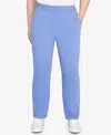Alfred Dunner Petite Casual Vibe Cozy Medium Length Slant Pocket Pants In Blue