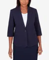 ALFRED DUNNER PETITE CLASSIC FIT SINGLE BUTTON BLAZER