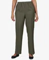 Alfred Dunner Petite Classics All Around Elastic Waist Accord Short Length Pants In Olive