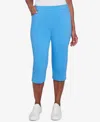 Alfred Dunner Petite Classics Flat Front Allure Clamdigger Pants In Azure