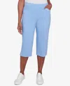 Alfred Dunner Petite Classic Allure Super Stretch Pull-on Clam Digger In Iris