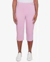 Alfred Dunner Petite Classics Flat Front Allure Clamdigger Pants In Peony