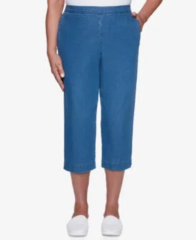 ALFRED DUNNER PETITE CLASSICS PULL-ON CAPRI PANTS