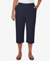 Alfred Dunner Petite All American Twill Capri Pants In Navy