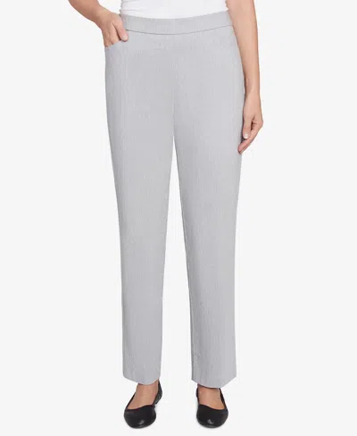 Alfred Dunner Petite Dress Code Comfort Allure Medium Length Pants In Pearl