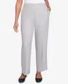 Alfred Dunner Petite Stockbridge Pull-on Corduroy Flat Front Average Length Pants In Dove Grey