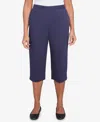 Alfred Dunner Petite Land Of The Free Star Studded Capri Pants In Navy
